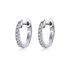 Load image into Gallery viewer, 925 Sterling Silver 1.3cm Pavé Set CZ Earrings
