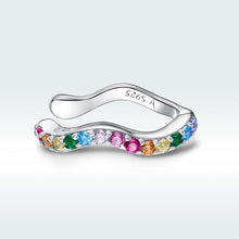 Load image into Gallery viewer, 925 Sterling Silver Earrings with Pavé Set CZ, 1.6cm Length, 1.2cm Thickness, Women
