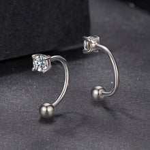 Load image into Gallery viewer, 925 Sterling Silver Moissanite 0.1ct Earrings 1.3cm for Women
