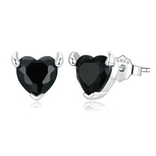 Load image into Gallery viewer, 925 Sterling Silver Oxidized CZ Earrings for Women

