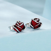 Load image into Gallery viewer, 925 Sterling Silver Enamel Plated White Gold Earrings 0.7*1cm for Women

