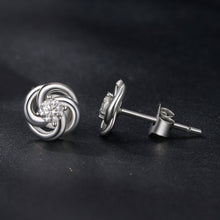 Load image into Gallery viewer, 925 Sterling Silver Moissanite Earrings, 0.3cm, White Gold Plated, for Women
