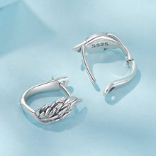 Load image into Gallery viewer, 925 Sterling Silver Earrings with Oxidized Finish, 1.3x0.5cm for Women
