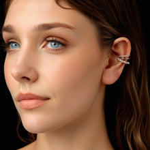 Load image into Gallery viewer, 925 Sterling Silver Earrings with Moissanite and Freshwater Pearl for Women, 1.2*1.7cm, White Gold Plated
