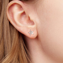 Load image into Gallery viewer, 925 Sterling Silver Earrings with Pavé CZ Setting
