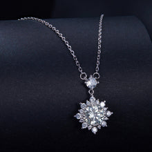 Load image into Gallery viewer, 925 Sterling Silver Moissanite Necklace with Pavé Setting in Platinum, 450mm, for Women
