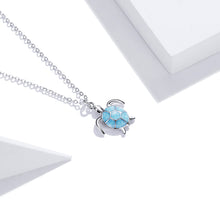 Load image into Gallery viewer, 925 Sterling Silver Adjustable Necklace with Pavé CZ and Enamel, 44cm
