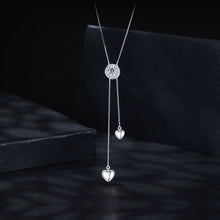 Load image into Gallery viewer, 925 Sterling Silver 5mm Moissanite Necklace with Pavé Setting in White Gold, 450mm Length for Women

