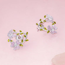 Load image into Gallery viewer, 925 Sterling Silver Enamel CZ Plated Earrings
