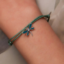 Load image into Gallery viewer, 925 Sterling Silver Adjustable Bracelet with CZ and Enamel in Oxidized Finish for Women
