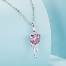 Load image into Gallery viewer, 925 Sterling Silver Adjustable Necklace with Pavé Setting CZ &amp; Pendant for Women
