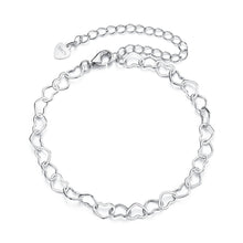 Load image into Gallery viewer, 925 Sterling Silver Plated White Gold Adjustable Bracelet for Women
