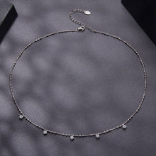 Load image into Gallery viewer, 925 Sterling Silver 0.10ct Moissanite Necklace in White Gold, 40+5cm Chain for Women
