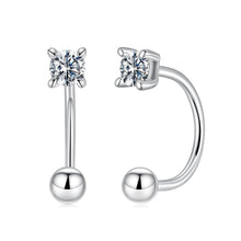 Load image into Gallery viewer, 925 Sterling Silver Moissanite 0.1ct Earrings 1.3cm for Women
