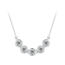 Load image into Gallery viewer, 925 Sterling Silver 4mm Moissanite Plated Platinum Necklace for Women
