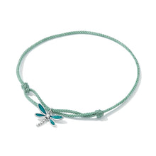 Load image into Gallery viewer, 925 Sterling Silver Adjustable Bracelet with CZ and Enamel in Oxidized Finish for Women
