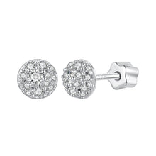 Load image into Gallery viewer, 925 Sterling Silver White Gold Plated Moissanite Earrings Size 10mm for Women
