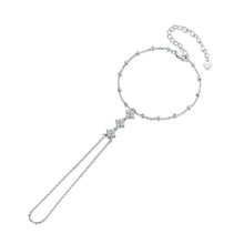 Load image into Gallery viewer, 925 Sterling Silver 15+6cm White Gold Plated Pavé Setting CZ Bracelets
