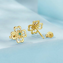 Load image into Gallery viewer, 925 Sterling Silver Earrings with Pavé Setting CZ, 0.9cm, Oxidized Silver for Women
