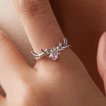 Load image into Gallery viewer, 925 Sterling Silver White Gold Plated Bow-Knot Ring with CZ for Women
