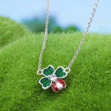 Load image into Gallery viewer, 925 Sterling Silver Necklace with Enamel, White Gold Plated, 40+5 cm Chain Length, Women's Jewelry
