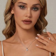 Load image into Gallery viewer, 925 Sterling Silver 1 Carat Moissanite Necklace with Pavé Setting, 400 mm Length for Women
