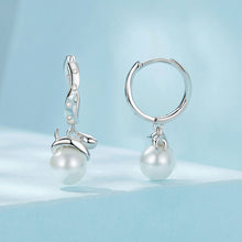 Load image into Gallery viewer, 925 Sterling Silver Earrings with Quality Shell Pearl and CZ for Women
