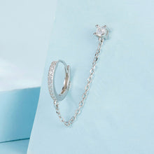 Load image into Gallery viewer, S925 Sterling Silver 3mm Pavé Setting CZ Earrings for Women

