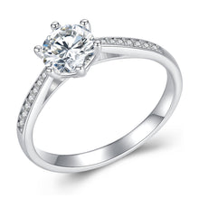 Load image into Gallery viewer, 925 Sterling Silver Moissanite &amp; CZ Ring Size 6 for Women
