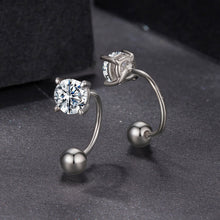 Load image into Gallery viewer, 925 Sterling Silver Moissanite 0.1ct Earrings 1.3cm for Women
