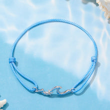 Load image into Gallery viewer, 925 Sterling Silver Adjustable White Gold Bracelet with CZ Pendants for Women
