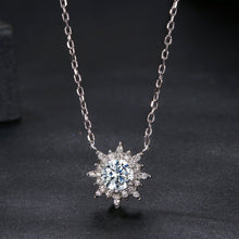 Load image into Gallery viewer, 925 Sterling Silver 0.5 Carat Moissanite Necklace in White Gold Plating for Women

