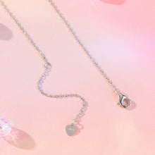 Load image into Gallery viewer, 925 Sterling Silver Necklace with CZ &amp; Resin Pendant, 18x39mm, Plated with White Gold
