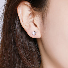 Load image into Gallery viewer, 925 Sterling Silver Earrings with Pavé Setting CZ, Size 0.6*0.7cm, for Women
