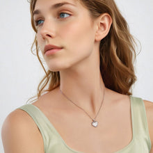 Load image into Gallery viewer, 925 Sterling Silver White Gold Plated Necklace with CZ Pendant for Women
