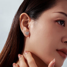 Load image into Gallery viewer, 925 Sterling Silver Earrings with CZ in White Gold Plating for Women
