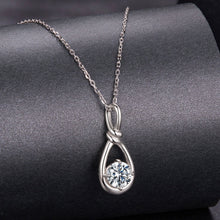 Load image into Gallery viewer, 925 Sterling Silver 1 Carat Moissanite Necklace with White Gold Plating - 40+5cm Length for Women
