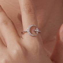 Load image into Gallery viewer, 925 Sterling Silver Moissanite 0.25cm White Gold Plated Ring - Size E for Women
