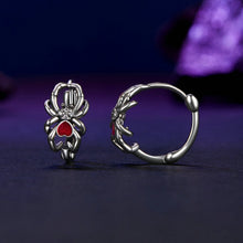 Load image into Gallery viewer, 925 Sterling Silver Earrings with Pavé Setting CZ and Enamel Process
