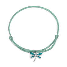 Load image into Gallery viewer, 925 Sterling Silver Adjustable Bracelet with CZ and Enamel in Oxidized Finish for Women
