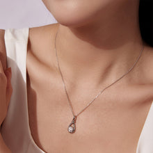 Load image into Gallery viewer, 925 Sterling Silver 1 Carat Moissanite Necklace with White Gold Plating - 40+5cm Length for Women
