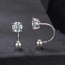 Load image into Gallery viewer, 925 Sterling Silver Moissanite 0.1ct Earrings 1.3cm for Women
