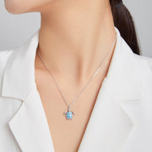 Load image into Gallery viewer, 925 Sterling Silver Adjustable Necklace with Pavé CZ and Enamel, 44cm
