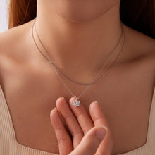 Load image into Gallery viewer, 925 Sterling Silver 0.06 Carat &amp; 0.20 Carat Moissanite Necklace with White Gold Plating for Women
