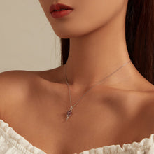 Load image into Gallery viewer, 925 Sterling Silver Adjustable Necklace with Pavé Setting CZ &amp; Pendant for Women

