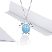 Load image into Gallery viewer, 925 Sterling Silver Adjustable Necklace with Pavé CZ and Enamel, 44cm
