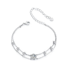 Load image into Gallery viewer, 925 Sterling Silver 5.0mm Moissanite Bracelet with CZ and White Gold Plating for Women
