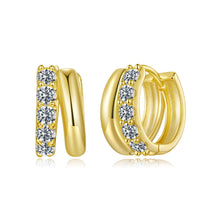 Load image into Gallery viewer, 925 Sterling Silver Moissanite 0.06 Carat White Gold Plated Earrings for Women

