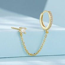Load image into Gallery viewer, S925 Sterling Silver 3mm Pavé Setting CZ Earrings for Women
