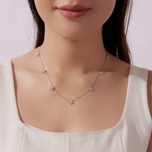 Load image into Gallery viewer, 925 Sterling Silver Moissanite 0.25 Carat Necklace with Pavé Setting for Women
